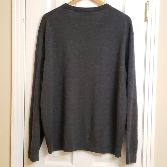 Hart Shaffner Marx Mens Long Sleeve Extra Fine Merino Wool V Neck Sweater Sz XL - Picture 2 of 8